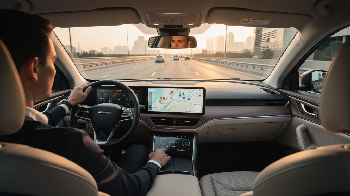 autonomous car on highway