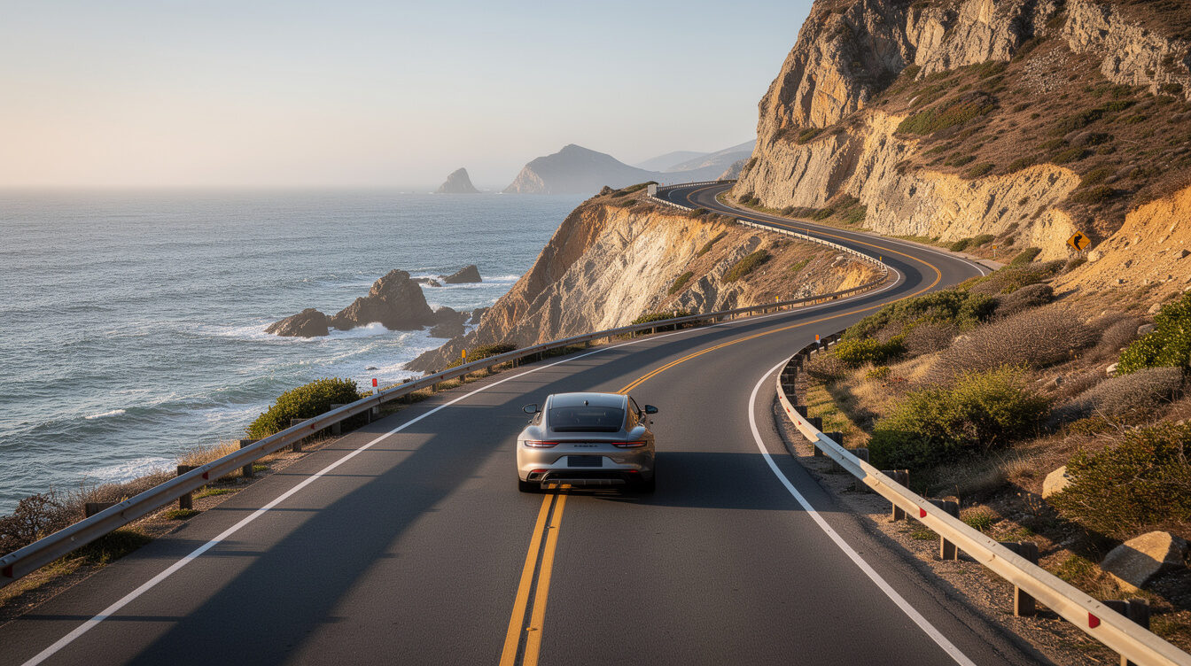 coastal road driving